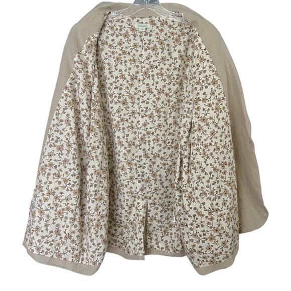 Sundance 100% Linen Blazer Women’s XL Beige Cotton Lined Single Button Jacket - Picture 5 of 6